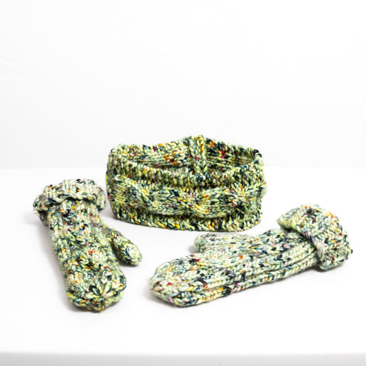 Jelly Bean Headband and Mitten Set