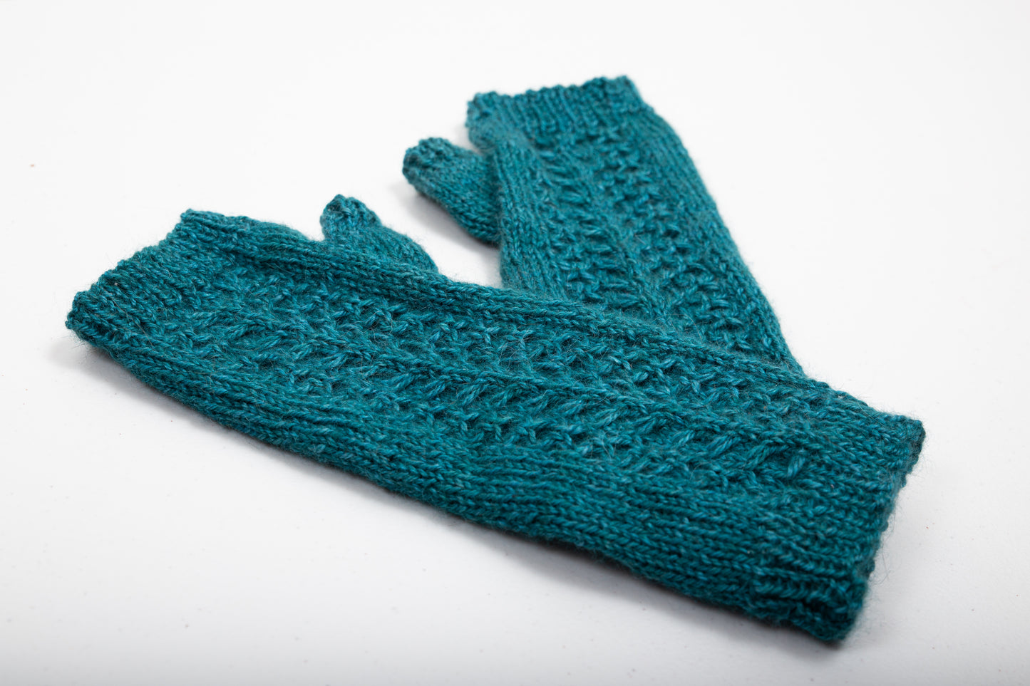 Teal Fingerless Gloves