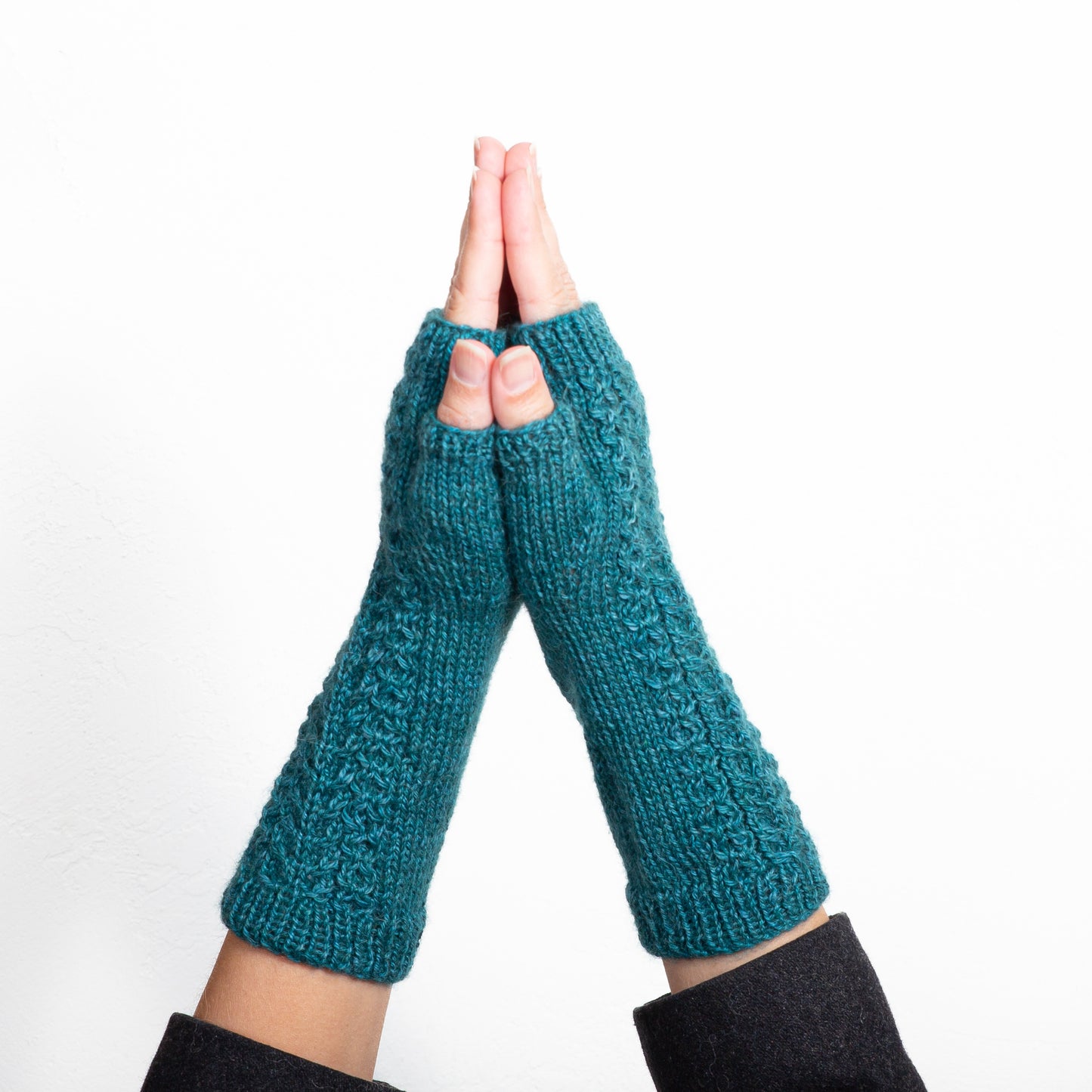 Teal Fingerless Gloves