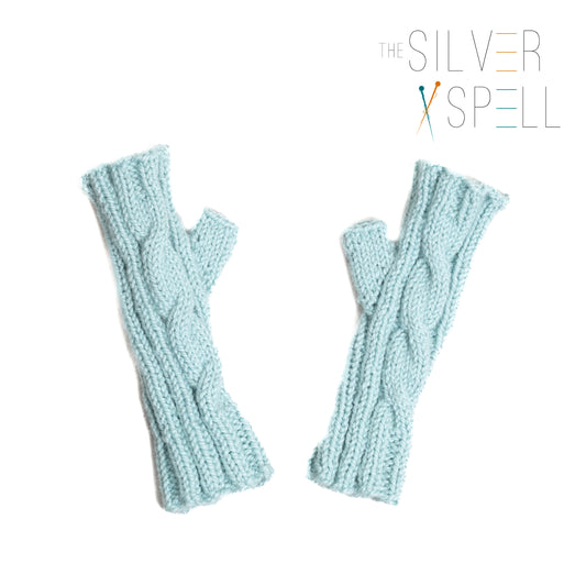 Blue Sugar Fingerless Gloves